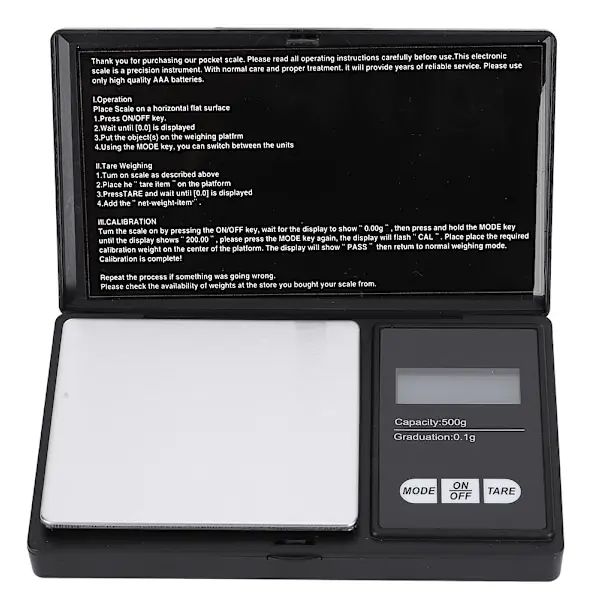 Mini Bärbar Hög Precision LED Digital Fickvåg Guld Silver Diamant Smycken (500g/0.1g)