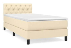 Maison Ribbbotten med madrass Kräm 80x200 cm Tyg
