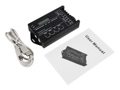 DC12/24V 20A Programmerbar LED-tidsstyrenhet 5 Kanaler Färgjusterbar Med CD USB-kabel