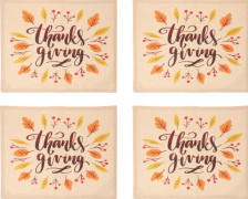 3 st Thanksgiving-tema Mönstrade Underlägg Hushållsbord Matta Bord Dekoration