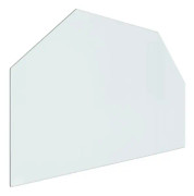 Glasplatta för sexkantig eldstad 80x50 cm - Märke - Modell - transparent