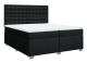 Ribbbotten med madrass Svart 200x200 cm Tyg141 [cm]