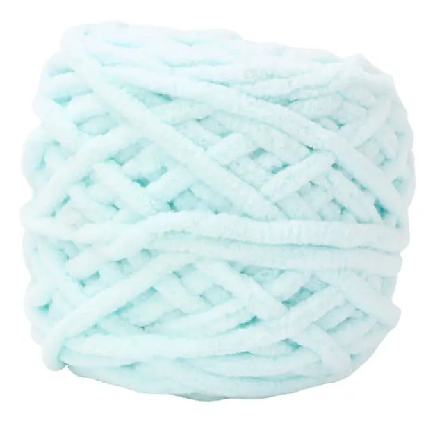 Enkel Tjock Isremsa Garn Nål Stickad Filt Toffel Linje (Aqua Blå)