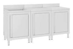Diskbänk 180x60x96 cm Rostfritt stål 95 [cm]
