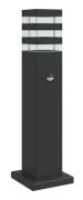 Golvlampa utomhus med sensor svart 50 cm aluminium50 [cm]