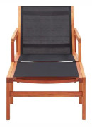 Trädgårdsstol och fotpall Solid Eucalyptus och textilen