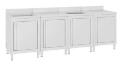 Diskbänk för kommersiellt bruk 240x60x96 cm Rostfritt stål95 [cm]