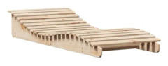 Brun Fåtölj 205x80x31,5 cm massiv furu