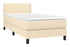 Maison Ribbbotten med madrass Kräm 80x200 cm Tyg