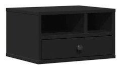 Skrivarställ - Konstruerat trä - Svart - 40x32x22,5 cm - Förvaringsutrymme