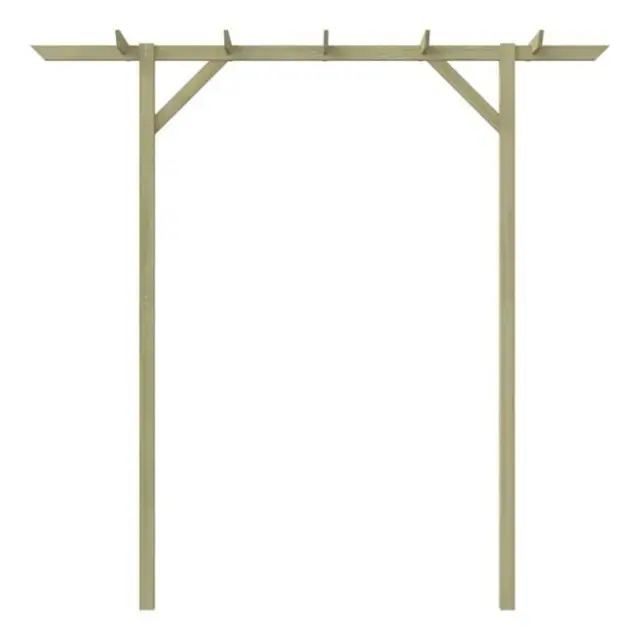 Trädgårdspergola 205 x 40 x 203 cm Trä203 [cm]