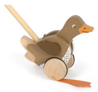 Small Foot - Wooden Push Figure Duck with Moving Head