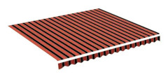 Ersättningstyg för markis Orange och brun 4x3,5 m0 [cm]