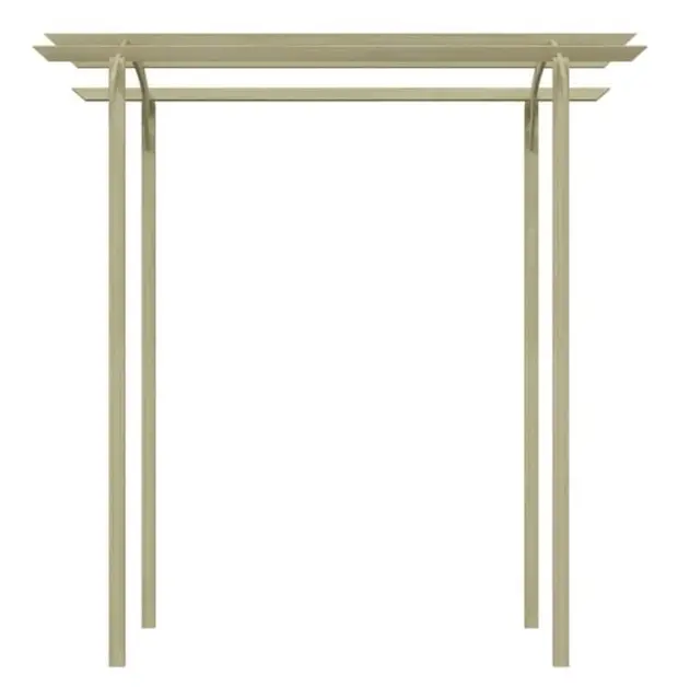 Trädgårdspergola i impregnerad furu - Grön - 180x197x210 cm - Stabil bas för klätterväxter