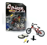 Legering Mini Fingercykel BMX Barnleksaker Barn Pojkar Finger Scooter Nyhet Gag Racing Leksak Fingerboard Brinquedos Present Röd