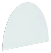 Halvrund spisglasplatta 800x600 mm - Transparent - Vuxen - Blandad