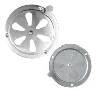 Runda Ventilationsgaller, Rostfritt Stål Luftventil Ros, 125mm Rostfritt Stål Luftventil Galler Avgasrör Inlopp Luft Avgasventilation Justerbar