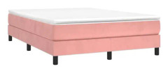 Rosa Lamellbädd med Rosa madrass 140x190 cm Sammet