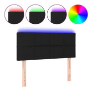 LED sänggavel Svart 100x5x78/88 cm Fabric78 - Klassisk - Tidlös