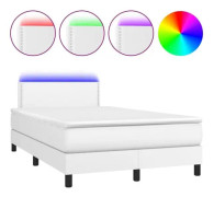 Maison Ribbbotten med madrass och LED Vit 120x200 cm