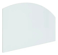 Glasplatta för öppen spis - Märke - 100x60 cm - Härdat glas - Polerad fasad kant - Transparent