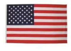 Flagga - USA - Tryckt flagga - Hållbar polyester - 2 metallöglor - Rektangulär