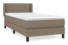 Ribbbotten med madrass Taupe 90x200 cm Tyg