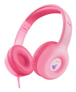 Trust Hörlurar Barn Volymbegränsning Kabel 3,5 mm Nouna Rosa