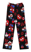 Dam Pyjamasbyxor med Jultomte-Cartoon i Fleece, Flickor Katt-Tryckt Flanell Sovbyxor Present (Helt Tryckt)