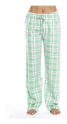 Pyjamasbyxor för kvinnor med fickor, mjuk flanell rutiga pyjamasbyxor för kvinnor CNR grön M grön