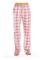 Heta 2025 Dam Pyjamasbyxor med Fickor, Mjuka Flanell Rutiga Pyjamasbyxor för Kvinnor CNR Rosa