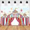 7x5ft Röd Cirkus Fotobakgrund Karneval Karusell Stort Tält Första 1:a Bakgrund Baby Shower Barn Födelsedagsfest Banner Tillbehör Dessert Cand