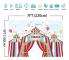 7x5ft Röd Cirkus Fotobakgrund Karneval Karusell Stort Tält Första 1:a Bakgrund Baby Shower Barn Födelsedagsfest Banner Tillbehör Dessert Cand