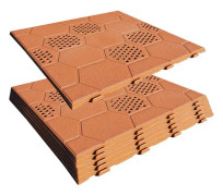 Wellhome Plast Kakelpaket För Exteriör Jord Av 6 39x39x2.5 Centimeter Brun