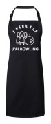 Premium Köksförkläde Svart I Can't I Have Bowling Sport Fritid