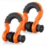 2-pack D-ringschackel 3/4", 7/8" skruvstift, 62832 lbs brottstyrka, hög hållfasthet