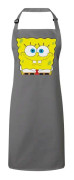 Premium grått köksförkläde Svampbob Svampbob Fyrkant Anime Ritning