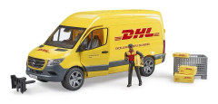 BRUDER 1:16 delivery van MB Sprinter DHL with driver, 02671