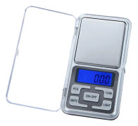 K?ksv?g Digital Precisionsv?g 200g/0,01g Fickv?g med bakgrundsbelysning LCD-sk?rm f?r smycken Te J?st Kaffe K?k Gram Etc Silver
