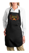 Premium Köksförkläde Svart Queen Queen Boho Natural Bohemian Princess