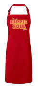 Premium Köksförkläde Röd Hippie Soul 70-talsmusik Fjädrar Baba Cool