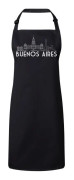 Premium Köksförkläde Svart Buenos Aires Minimalist Resevykort Argentina