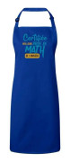 Premium Blue Kitchen Apron Certifierad bästa matematiklärare i universum Teacher College High School Mathematics