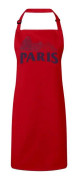 Premium Köksförkläde Röd Paris Minimalistisk Louvren Frankrike Stad