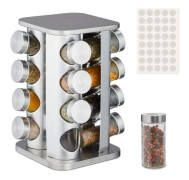 Roterande kryddkarusell med 16 glas