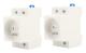 2 st Eluttag för DIN-skena, Industrikontakt FR-kontakt AC250V 10‑16A