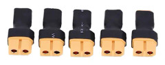 5-pack RC Drone-kontakt Adapter Batterikonverter Plugg (XT30 hane till XT60 hona)