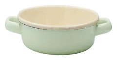Riess stekpanna, 0409-006 Klassisk ägg- och serveringspanna i grön emalj 22 cm i diameter, 4,3 cm hög