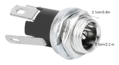 20 st DC-strömadapter Honuttag med 5,5x2,1 mm gängmutter Panelmonterad kontakt DC025M