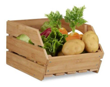 Universell stapelbox tillverkad av bambu